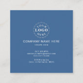 Carte d'appel bleu moderne avec typographie blanch (Dos)