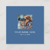 Carte d'appel bleu moderne avec typographie blanch (Devant)