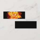 Carte D'appel Blooming Fire Rose (Devant / Derrière)