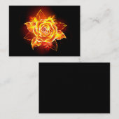 Carte D'appel Blooming Fire Rose (Devant / Derrière)