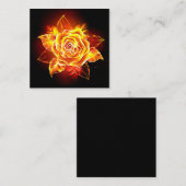 Carte D'appel Blooming Fire Rose (Devant / Derrière)