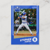 Carte D'appel Blue Baseball Trading Card Pro Baseball Player (Devant)