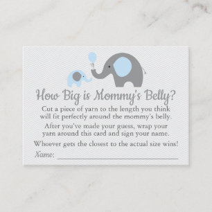 Carte D'appel Blue Elephant Baby shower Quelle est la taille du 