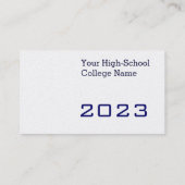 Carte D'appel Blue graduation cap 2023 - name card (Dos)