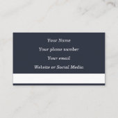 Carte d'appel Blue Lily Art Nouveau (Dos)