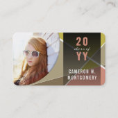Carte D'appel Blush Stylish Geometry Lines Mod Photo Graduate (Devant)