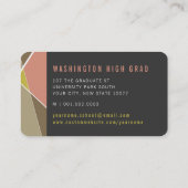 Carte D'appel Blush Stylish Geometry Lines Mod Photo Graduate (Dos)