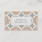 Carte d'appel Boho Brown Abstrait Gray (Devant)