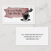 Carte D'appel Boissons de café Mensuel Rencontrer les membres Ca (Devant / Derrière)