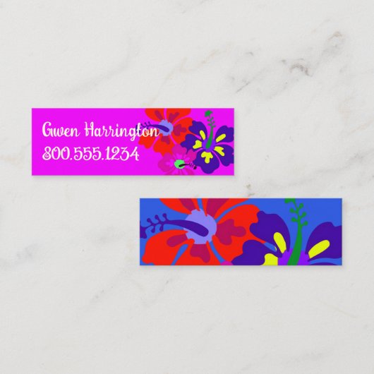 Carte D'appel Bold Hibiscus Profile Contact Cards (Devant / Derrière)