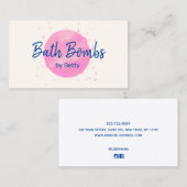 Carte D'appel Bombes de bain roses (Devant / Derrière)