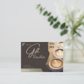 Carte D'appel Bon cadeau 25% de réduction pour les cafés (Debout devant)
