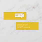 Carte D'appel "Bonjour" bulle de la parole (Devant / Derrière)