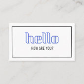 Carte D'appel Bonjour Comment Êtes-Vous Gratuit 24H/24 7J/7 Cris (Devant)