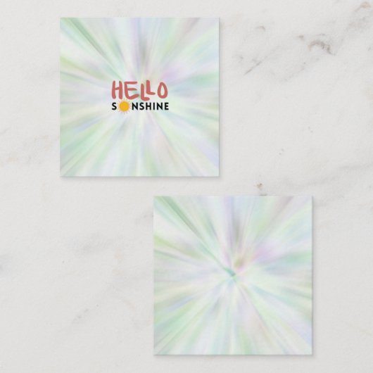 Carte D'appel Bonjour Sonshine, Sun Rays, Vues d'été (Devant / Derrière)
