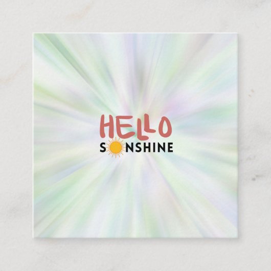 Carte D'appel Bonjour Sonshine, Sun Rays, Vues d'été (Devant)