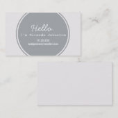 Carte D'appel Bonjour télécartes grises de conception de cercle (Devant / Derrière)