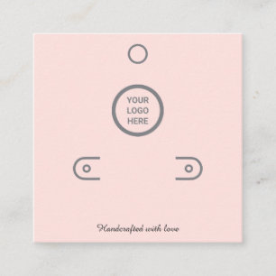 Carte D'appel Boucles d'oreilles en bijoux rose vif et écran de