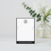 Carte D'appel Boucles d'oreilles propres Collier Bijoux Logo d'e (Debout devant)