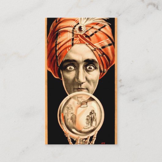 Carte D'appel Boule de cristal de caisson Fortune (Devant)