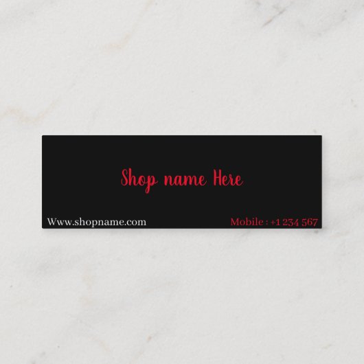 Carte D'appel boutique (Dos)