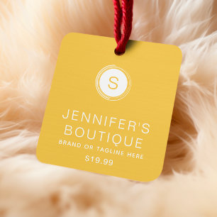 Carte D'appel Branding de petite entreprise de la boutique jaune