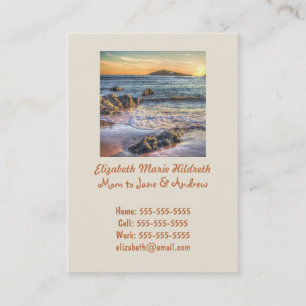 Carte D'appel Burgh Island depuis Bantham au coucher du soleil..