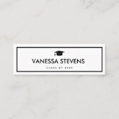 Carte D'appel Burgundy et White Classic Graduation (Devant)