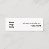 Carte D'appel Business Black and White Your Logo and QR Code (Devant)