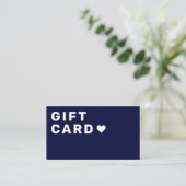Carte D'appel Business Gift Card | Elegant Navy Blue (Debout devant)