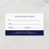 Carte D'appel Business Gift Card | Elegant Navy Blue (Dos)