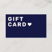Carte D'appel Business Gift Card | Elegant Navy Blue (Devant)