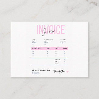 Carte D'appel Business Invoice