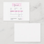 Carte D'appel Business Invoice (Devant / Derrière)