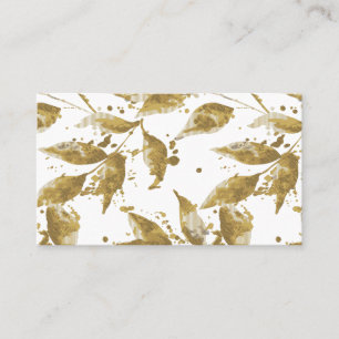 Carte D'appel Cadeau de luxe botanique or élégant