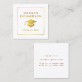 Carte D'appel Cadre Or Réseaux de Graduation (Devant / Derrière)