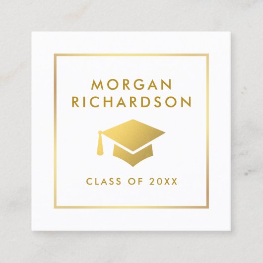 Carte D'appel Cadre Or Réseaux de Graduation (Devant)