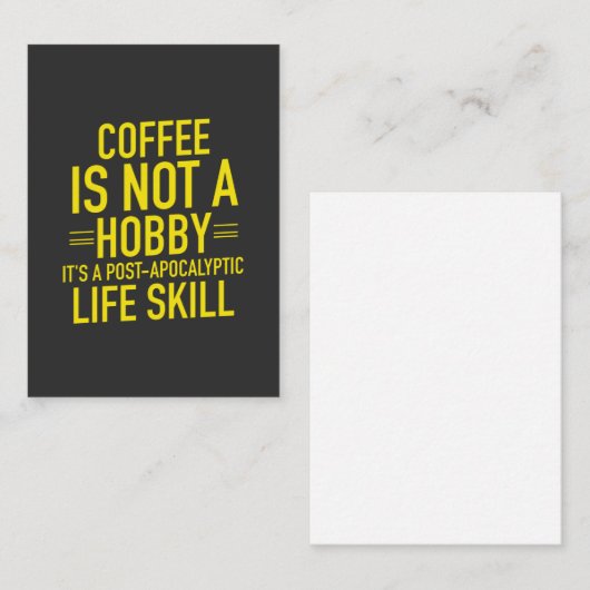 Carte D'appel Café amusant (Devant / Derrière)