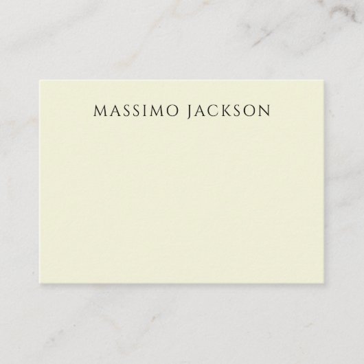 Carte D'appel Calligraphie chic simple de couleur beige au nom p (Devant)