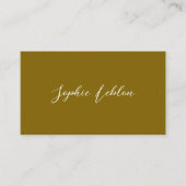 Carte D'appel Calligraphie Féminine Nom jaune-brun (Devant)