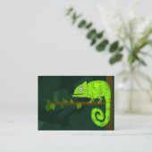 Carte D'appel Caméléon mignon vert (Debout devant)