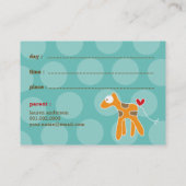 Carte D'appel Caricature mignonne Giraffe Orange Photo Jouer Dat (Dos)