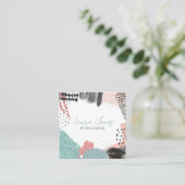 Carte D'appel Carré de l'éditeur de collage d'art Abstrait (Debout devant)