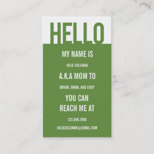Carte d'appel/carte d'appel Décontractée Hello M