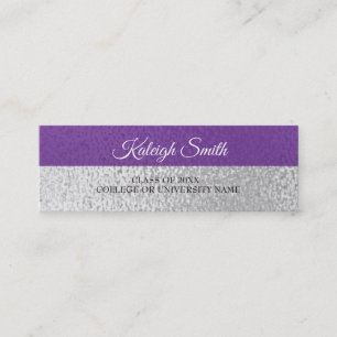 Carte D'appel Carton de remise des diplômes en argent et violet 