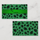 Carte D'appel Casquette vert nommé personnalisé d'obtention du (Devant / Derrière)