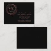 Carte D'appel Cercles or Rose Abstrait simples et élégants (Devant / Derrière)