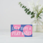 Carte D'appel Cercles roses sur Blue Jouer Date (Debout devant)