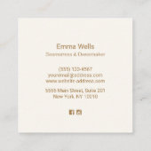 Carte D'appel Chaîne à coudre florale (Dos)