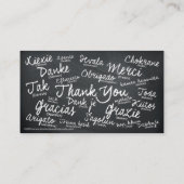 Carte D'appel Chalkboard Thank You Business Cards (Dos)